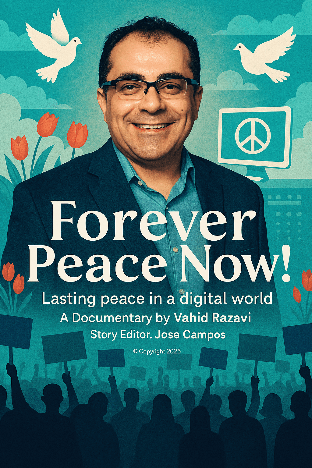 Forever Peace Now — peace documentary concept illustration